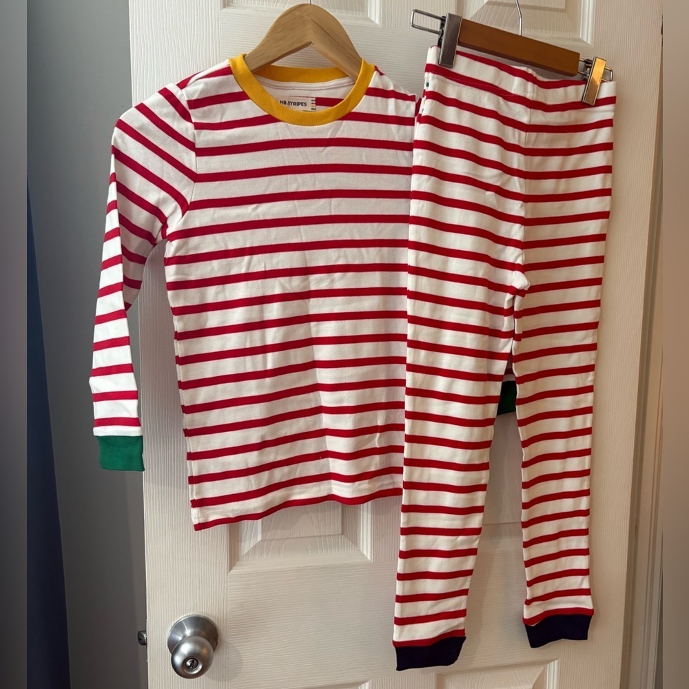 Hudson’s Bay stripes kids pajama set NWOT size 8